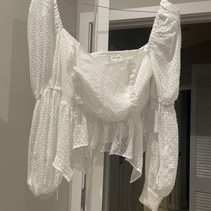 White song of style blouse